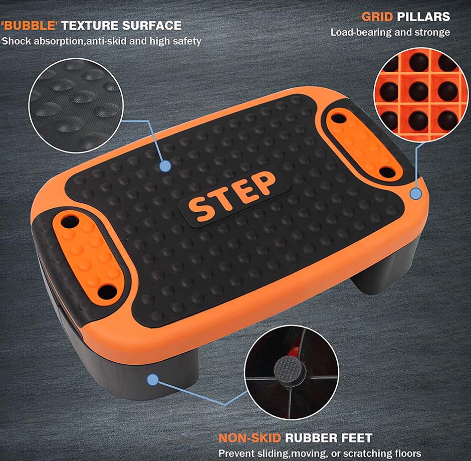 Πολλαπλών λειτουργιών Aerobic Stepper Fitness Step Board Platform11