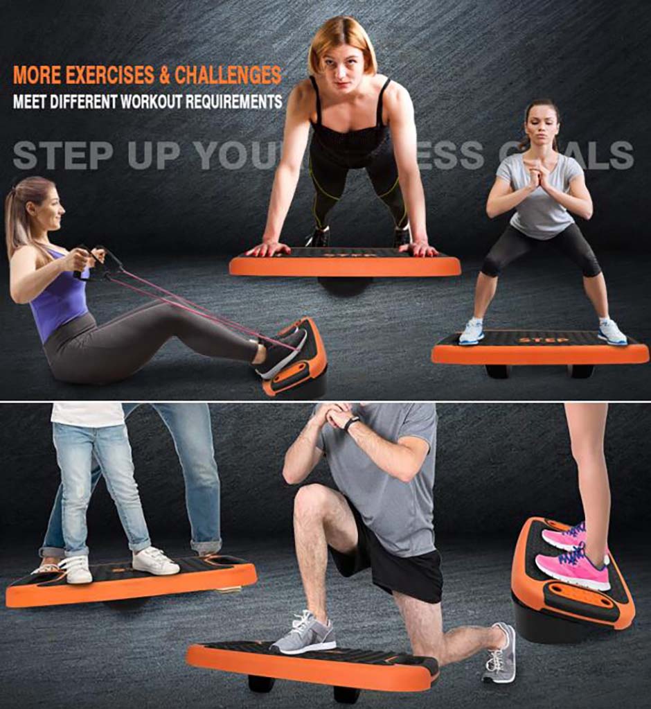 Multifunktionell Aerobic Stepper Fitness Step Board Platform13