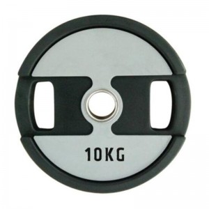 CPU Profession Weight Plates With Handle/ Weight Lifting Barbell Urethane Plate Gym PU Weight Plates