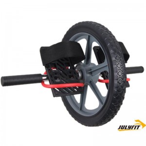 Professional power training exercise wheel with foot straps for more workout options
