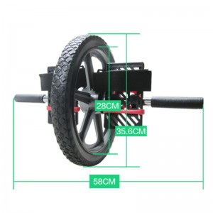 Professional power training exercise wheel with foot straps for more workout options